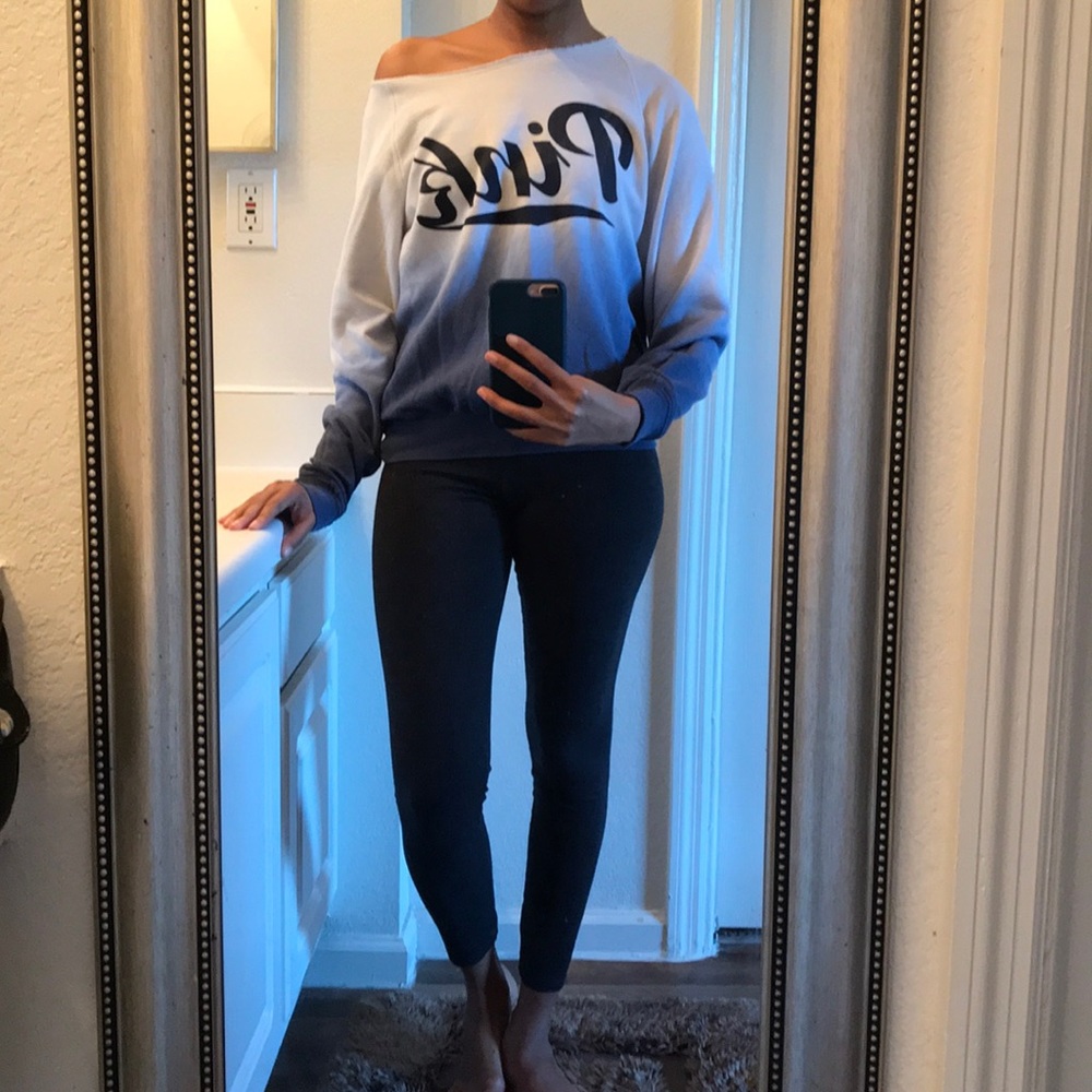 VS PINK Off the shoulder Ombré Sweater